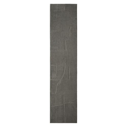 TOWN & COUNTRY EVERYDAY Rae Everwash® Abstrakter Bio-Teppich aus weichem Filz, maschinenwaschbar, mit Rutschfester Unterseite, Abstrakter Teppich, anthrazit, 40 x 200 cm von TOWN & COUNTRY EVERYDAY