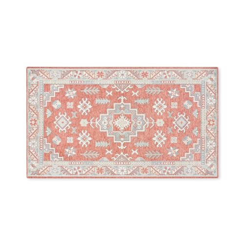Town & Country Luxe Livie Forever Vintage Everwash® waschbarer Mehrzweck-Teppich, Küchenteppich, Flache Fußmatte, Schlafzimmerteppich und Wohnheimzimmerteppich mit Rutschfester Unterseite, von TOWN & COUNTRY LUXE