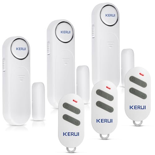 Fensteralarm,Türalarm mit 3 Fernbedienungen, Drahtloses Home Security Alarmanlage Magnetsensor 120dB 3 Modi Fensterkontakt Sensor Alarm für Einbruchschutz Anti-Diebstahl von TOWODE