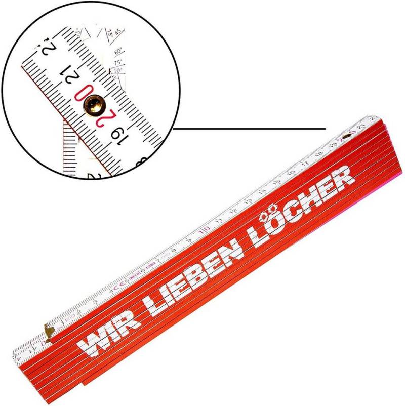 TOX-DÜBEL-TECHNIK Zollstock Meterstab 2 meter, farbenfroh mit cooler Beschriftung, in verschiedenen Farben und mit verschiedenen Sprüchen von TOX-DÜBEL-TECHNIK