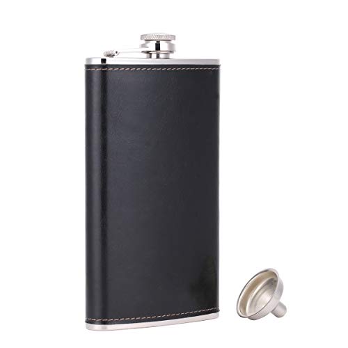 TANEAXON Flachmann mit Trichter und Box, Edelstahl, auslaufsicher, 340 ml, Schwarz TANEAXON Flachmann mit Trichter und Box, Edelstahl, auslaufsicher, 340 ml, Schwarz von TOX TANEAXON