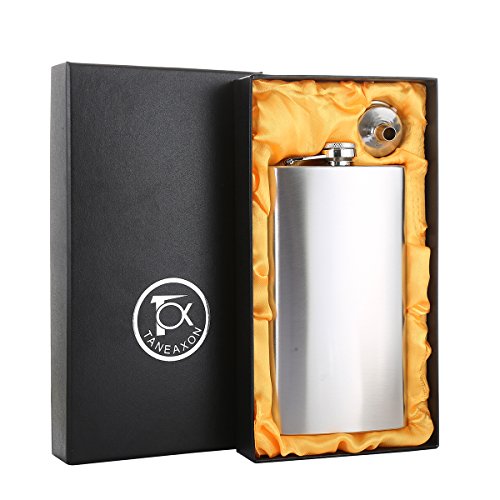 TOX TANEAXON Flachmann aus Edelstahl, 340 ml, mit Trichter und hochwertiger Box, auslaufsicher, silberfarben TOX TANEAXON Flachmann aus Edelstahl, 340 ml, mit Trichter und hochwertiger Box, auslaufsicher, silberfarben von TOX TANEAXON