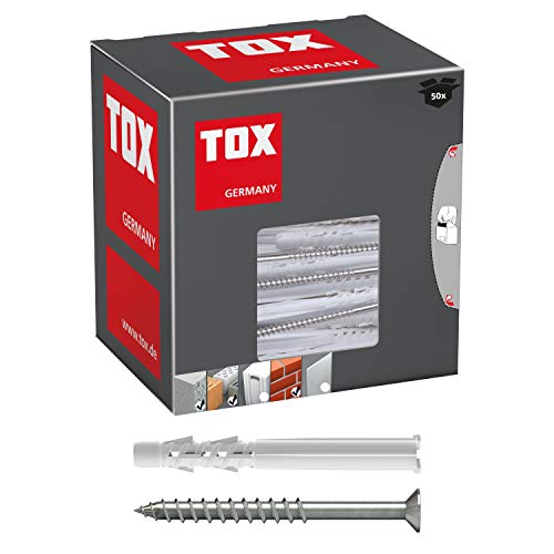 TOX Allzweck-Rahmendübel Tetrafix XL 6x65 mm + Schraube, 50 Stück, 021101051 von TOX