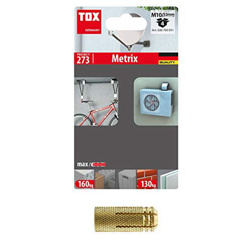 TOX Messing-Spreizdübel Metrix M10x32 mm, 4 Stück, 026700051 von TOX