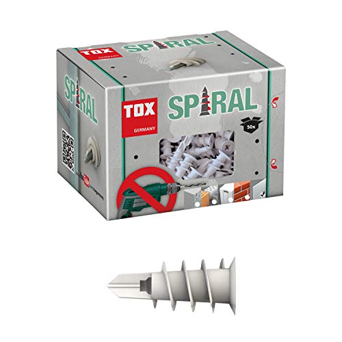 TOX 068100231 Gipskartondübel, Spiral, 32, KT Inhalt: 50 Stück, 32 mm von TOX