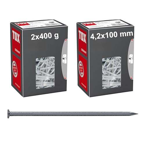 TOX 2 2er Set Nails 063100112 Drahtstifte, 4,2x100 mm von TOX