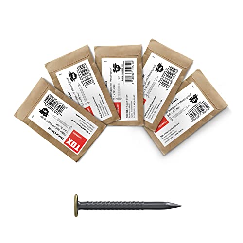 TOX Bildernagel Set Home Classic aus gehärtetem Stahl mit Messingkopf in Retro-Papierverpackung, ⌀ 2,0 mm, Länge 20, 25, 30, 40 und 50 mm, Stahlnägel für nahezu alle Baustoffe, 100-tlg., 063600105 TOX Bildernagel Set Home Classic aus gehärtetem Stahl mit Messingkopf in Retro-Papierverpackung, ⌀ 2,0 mm, Länge 20, 25, 30, 40 und 50 mm, Stahlnägel für nahezu alle Baustoffe, 100-tlg., 063600105 von TOX