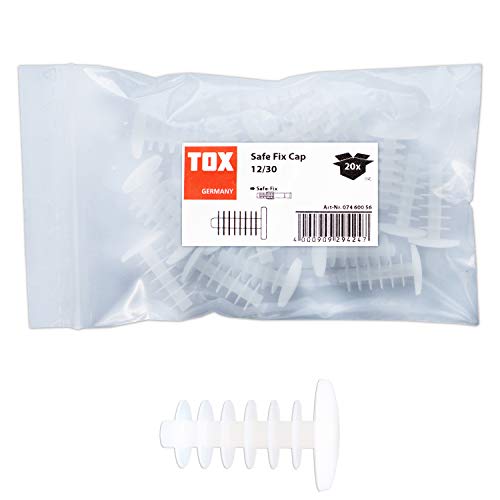 TOX Abdeckkappe Safe Fix Cap 12 x 30 mm, sicherer Verschluss der Bohrlöcher, transparenter Kunststoff, optimal für TOX Gerüstdübel und Gerüstschraube, 20 Stück im Beutel, 07460056 von TOX