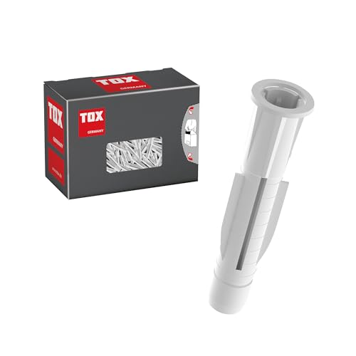 TOX Allzweckdübel TRIKA 6/36, zuverlässige Befestigung in Fast Allen Baustoffen, einfache Montage, mitdrehsicher und Dübelkappe schont die Oberfläche, 50 Stück im Karton, 01119081 von TOX