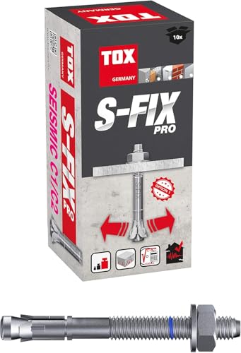 TOX Bolzenanker M S-Fix Pro M16 x 145/28 mm 10 Stück 04010234 Verzinkt von TOX