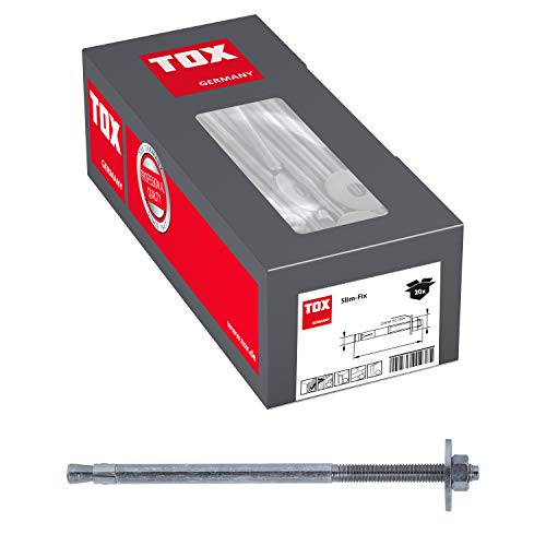 TOX Bolzenanker Slim Fix M12 x 280/186+201 mm, 20 Stück, 08010136, Verzinkt von TOX