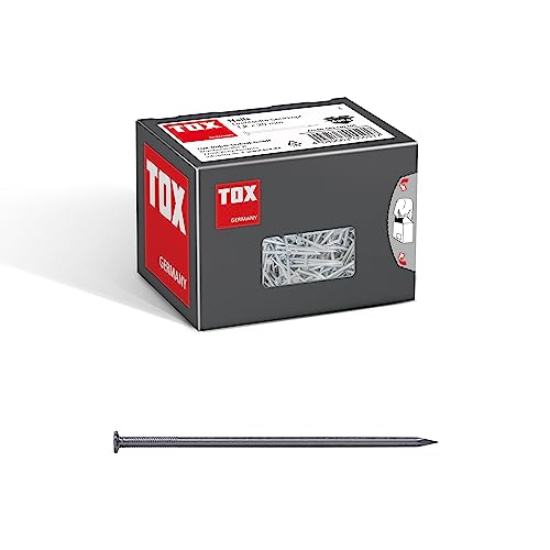 TOX Drahtstifte Nails 1,2x20 mm mit Senkkopf für einfache Holzverbindungen und ebene Flächen, universelle Einsatzmöglichkeit im Innen- und Außenbereich, blanker Stahl, 400 g im Karton, 063100100 von TOX