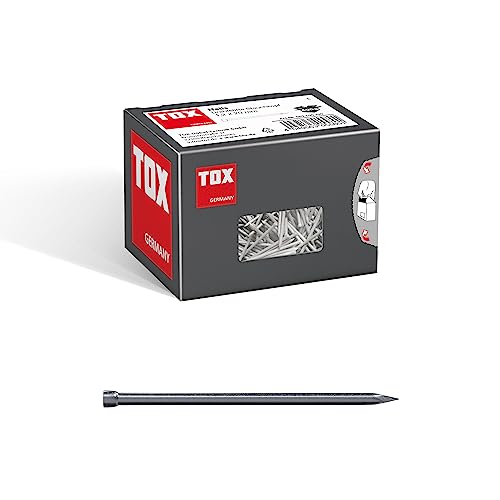 TOX Drahtstifte Nails 1,2x20 mm mit Stauchkopf für beinahe unsichtbare Befestigungen in Holz, universelle Einsatzmöglichkeit im Innen- und Außenbereich, blanker Stahl, 400 g im Karton, 063100200 von TOX