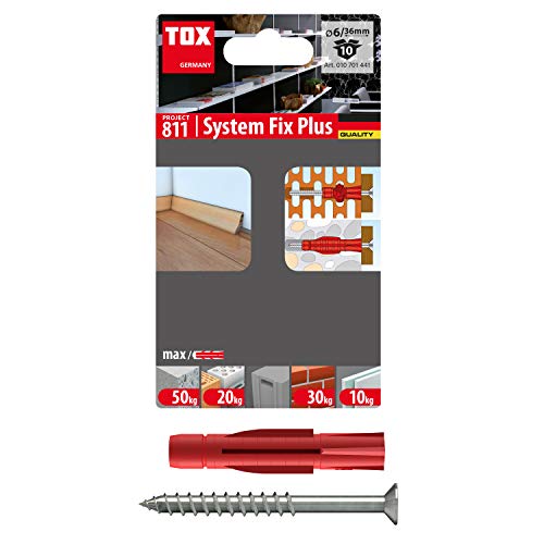 TOX Parkett- & Regalschienenbefestigung System Fix Plus , 10 Stück, 010701441 von TOX