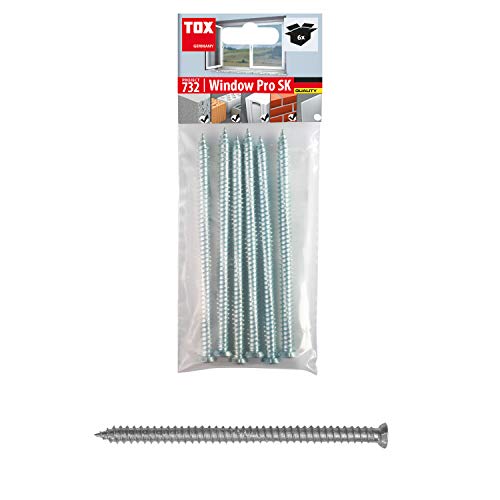 TOX 091601391 Window Pro SK Rahmenschraube aus einsatzgehärtetem Stahl, Abstandsmontage für Fenster und Türen, Senkkopf mit TX30-Antrieb, 7,5x132 mm TOX 091601391 Window Pro SK Rahmenschraube aus einsatzgehärtetem Stahl, Abstandsmontage für Fenster und Türen, Senkkopf mit TX30-Antrieb, 7,5x132 mm von TOX