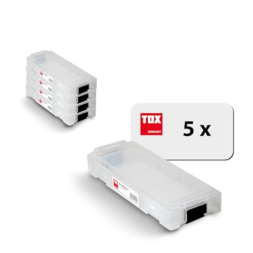 TOX Sortimentskoffer L-BOXX Micro im Set, stapel- und verklickbar mit L-BOXX System, unterteilbar in 8 Fächer, Aufbewahrung für Dübel und Schrauben, transparent, Set mit 5 Stück, 094909145 TOX Sortimentskoffer L-BOXX Micro im Set, stapel- und verklickbar mit L-BOXX System, unterteilbar in 8 Fächer, Aufbewahrung für Dübel und Schrauben, transparent, Set mit 5 Stück, 094909145 von TOX