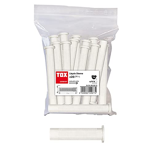 TOX Verbundmörtelzubehör Liquix Sleeve Siebhülsen 20x130 mm, Inhalt 10 Stück, 08460079 von TOX