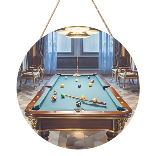 Door Sig Personalisiertes Willkommensschild, Holzschild für Haustür, Billard, Holzschilder, unlackiertes Holzschild mit Schnur, Heimdekoration, Gartenschild für Garten, Hof Door Sig Personalisiertes Willkommensschild, Holzschild für Haustür, Billard, Holzschilder, unlackiertes Holzschild mit Schnur, Heimdekoration, Gartenschild für Garten, Hof von TOXOCMDKLE