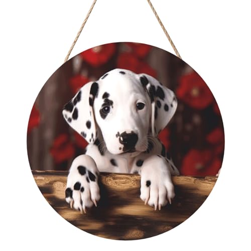 Door Sig Personalisiertes Willkommensschild, Holzschild für Haustür, Dalmatiner-Welpe, Holzschilder, unlackiertes Holzschild mit Schnur, Heimdekoration, Gartenschild für Garten, Hof Door Sig Personalisiertes Willkommensschild, Holzschild für Haustür, Dalmatiner-Welpe, Holzschilder, unlackiertes Holzschild mit Schnur, Heimdekoration, Gartenschild für Garten, Hof von TOXOCMDKLE