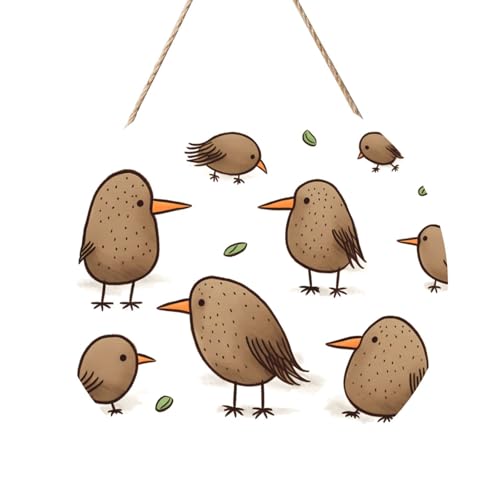 Door Sig Personalisiertes Willkommensschild, Holzschild für Haustür, Kiwi-Vögel, niedliche Holzschilder, unlackiertes Holzschild mit Schnur, Heimdekoration, Gartenschild für Garten, Hof Door Sig Personalisiertes Willkommensschild, Holzschild für Haustür, Kiwi-Vögel, niedliche Holzschilder, unlackiertes Holzschild mit Schnur, Heimdekoration, Gartenschild für Garten, Hof von TOXOCMDKLE