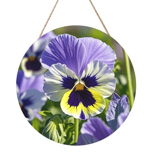 Door Sig Personalisiertes Willkommensschild, Holzschild für Haustür, Stiefmütterchen, Perfektion, Holzschilder, unlackiertes Holzschild mit Schnur, Heimdekoration, Gartenschild für Garten, Hof Door Sig Personalisiertes Willkommensschild, Holzschild für Haustür, Stiefmütterchen, Perfektion, Holzschilder, unlackiertes Holzschild mit Schnur, Heimdekoration, Gartenschild für Garten, Hof von TOXOCMDKLE