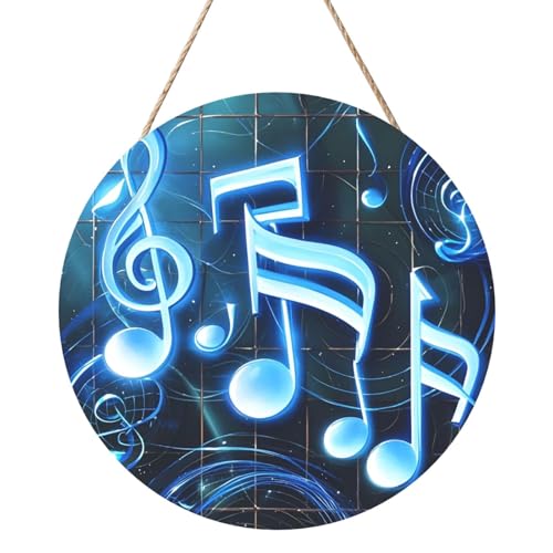 Door Sig Personalisiertes Willkommensschild, Holzschild für Haustür, blau, Musiknoten, Holzschilder, unlackiertes Holzschild mit Schnur, Heimdekoration, Gartenschild für Garten, Hof Door Sig Personalisiertes Willkommensschild, Holzschild für Haustür, blau, Musiknoten, Holzschilder, unlackiertes Holzschild mit Schnur, Heimdekoration, Gartenschild für Garten, Hof von TOXOCMDKLE