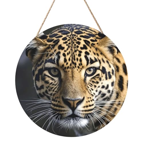 Door Sig Personalisiertes Willkommensschild, Holzschild für Haustür, schwarz-braun, Leoparden-Holzschilder, unlackiertes Holzschild mit Schnur, Heimdekoration, Gartenschild für Garten, Hof Door Sig Personalisiertes Willkommensschild, Holzschild für Haustür, schwarz-braun, Leoparden-Holzschilder, unlackiertes Holzschild mit Schnur, Heimdekoration, Gartenschild für Garten, Hof von TOXOCMDKLE