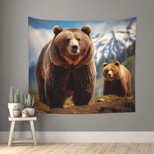 TOXOCMDKLE Ästhetischer Wandteppich, Wandteppich für Wohnzimmer, Grizzlybär, Wandteppich, Heimdekoration, Decke, Wandkunst, Banner, Poster für Schlafzimmer, Wohnheim, 130 x 152 cm TOXOCMDKLE Ästhetischer Wandteppich, Wandteppich für Wohnzimmer, Grizzlybär, Wandteppich, Heimdekoration, Decke, Wandkunst, Banner, Poster für Schlafzimmer, Wohnheim, 130 x 152 cm von TOXOCMDKLE