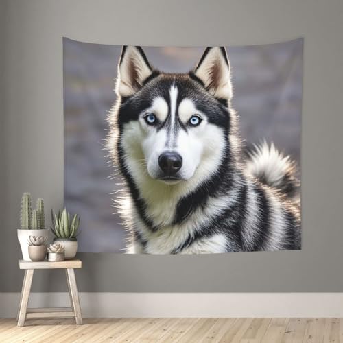 TOXOCMDKLE Ästhetischer Wandteppich, Wandteppich für Wohnzimmer, Husky-Hund, Wandteppich, Heimdekoration, Decke, Wandkunst, Banner, Poster für Schlafzimmer, Wohnheim, 130 x 152 cm TOXOCMDKLE Ästhetischer Wandteppich, Wandteppich für Wohnzimmer, Husky-Hund, Wandteppich, Heimdekoration, Decke, Wandkunst, Banner, Poster für Schlafzimmer, Wohnheim, 130 x 152 cm von TOXOCMDKLE