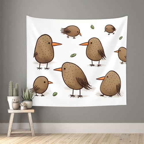 TOXOCMDKLE Ästhetischer Wandteppich, Wandteppich für Wohnzimmer, Kiwi-Vögel, niedliche Wandteppiche, Heimdekoration, Decke, Wandkunst, Banner, Poster für Schlafzimmer, Wohnheim, 130 x 152 cm TOXOCMDKLE Ästhetischer Wandteppich, Wandteppich für Wohnzimmer, Kiwi-Vögel, niedliche Wandteppiche, Heimdekoration, Decke, Wandkunst, Banner, Poster für Schlafzimmer, Wohnheim, 130 x 152 cm von TOXOCMDKLE