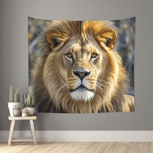 TOXOCMDKLE Ästhetischer Wandteppich, Wandteppich für Wohnzimmer, Löwenbild, Wandteppich, Heimdekoration, Decke, Wandkunst, Banner, Poster für Schlafzimmer, Wohnheim, 130 x 152 cm TOXOCMDKLE Ästhetischer Wandteppich, Wandteppich für Wohnzimmer, Löwenbild, Wandteppich, Heimdekoration, Decke, Wandkunst, Banner, Poster für Schlafzimmer, Wohnheim, 130 x 152 cm von TOXOCMDKLE