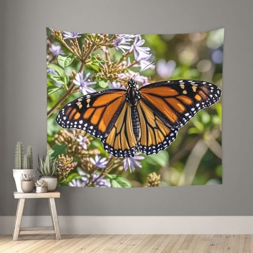 TOXOCMDKLE Ästhetischer Wandteppich, Wandteppich für Wohnzimmer, Monarch-Schmetterlinge, Wandteppich, Heimdekoration, Decke, Wandkunst, Banner, Poster für Schlafzimmer, Wohnheim, 130 x 152 cm TOXOCMDKLE Ästhetischer Wandteppich, Wandteppich für Wohnzimmer, Monarch-Schmetterlinge, Wandteppich, Heimdekoration, Decke, Wandkunst, Banner, Poster für Schlafzimmer, Wohnheim, 130 x 152 cm von TOXOCMDKLE