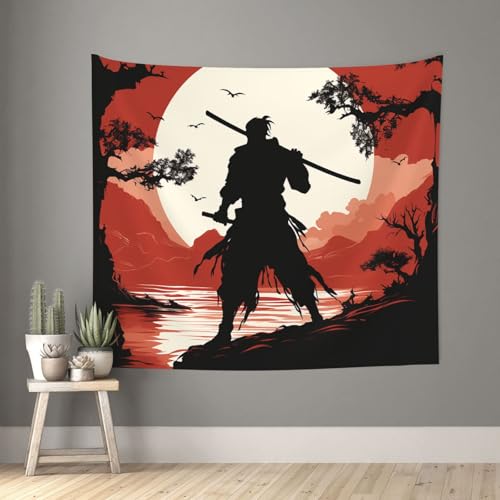 TOXOCMDKLE Ästhetischer Wandteppich, Wandteppich für Wohnzimmer, Samurai-Wandteppich, Heimdekoration, Decke, Wandkunst, Banner, Poster für Schlafzimmer, Wohnheim, 130 x 152 cm TOXOCMDKLE Ästhetischer Wandteppich, Wandteppich für Wohnzimmer, Samurai-Wandteppich, Heimdekoration, Decke, Wandkunst, Banner, Poster für Schlafzimmer, Wohnheim, 130 x 152 cm von TOXOCMDKLE