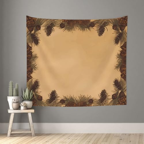 TOXOCMDKLE Ästhetischer Wandteppich, Wandteppich für Wohnzimmer, Tannenzapfen, Bordüre, Wandteppich, Heimdekoration, Decke, Wandkunst, Banner, Poster für Schlafzimmer, Wohnheim, 130 x 152 cm TOXOCMDKLE Ästhetischer Wandteppich, Wandteppich für Wohnzimmer, Tannenzapfen, Bordüre, Wandteppich, Heimdekoration, Decke, Wandkunst, Banner, Poster für Schlafzimmer, Wohnheim, 130 x 152 cm von TOXOCMDKLE