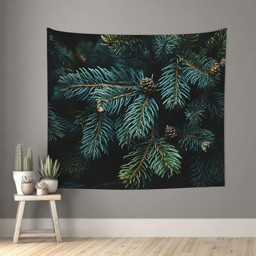 TOXOCMDKLE Ästhetischer Wandteppich, Wandteppich für Wohnzimmer, Tannenzweige, Wandteppich, Heimdekoration, Decke, Wandkunst, Banner, Poster für Schlafzimmer, Wohnheim, 130 x 152 cm TOXOCMDKLE Ästhetischer Wandteppich, Wandteppich für Wohnzimmer, Tannenzweige, Wandteppich, Heimdekoration, Decke, Wandkunst, Banner, Poster für Schlafzimmer, Wohnheim, 130 x 152 cm von TOXOCMDKLE