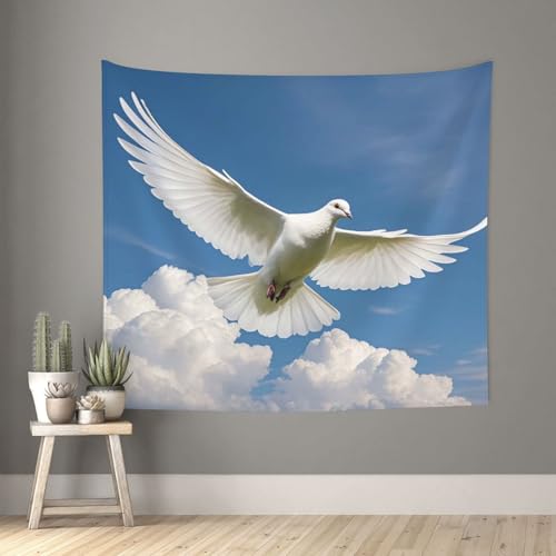 TOXOCMDKLE Ästhetischer Wandteppich, Wandteppich für Wohnzimmer, Taubenhimmel, Wandteppich, Heimdekoration, Decke, Wandkunst, Banner, Poster für Schlafzimmer, Wohnheim, 130 x 152 cm TOXOCMDKLE Ästhetischer Wandteppich, Wandteppich für Wohnzimmer, Taubenhimmel, Wandteppich, Heimdekoration, Decke, Wandkunst, Banner, Poster für Schlafzimmer, Wohnheim, 130 x 152 cm von TOXOCMDKLE
