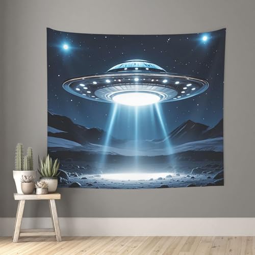 TOXOCMDKLE Ästhetischer Wandteppich, Wandteppich für Wohnzimmer, UFO bei Nacht, Wandteppich, Heimdekoration, Decke, Wandkunst, Banner, Poster für Schlafzimmer, Wohnheim, 130 x 152 cm TOXOCMDKLE Ästhetischer Wandteppich, Wandteppich für Wohnzimmer, UFO bei Nacht, Wandteppich, Heimdekoration, Decke, Wandkunst, Banner, Poster für Schlafzimmer, Wohnheim, 130 x 152 cm von TOXOCMDKLE