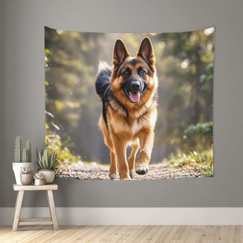 TOXOCMDKLE Ästhetischer Wandteppich, Wandteppich für Wohnzimmer, laufender deutscher Schäferhund, Wandteppich, Heimdekoration, Decke, Wandkunst, Banner, Poster für Schlafzimmer, Wohnheim, 130 x 152 cm TOXOCMDKLE Ästhetischer Wandteppich, Wandteppich für Wohnzimmer, laufender deutscher Schäferhund, Wandteppich, Heimdekoration, Decke, Wandkunst, Banner, Poster für Schlafzimmer, Wohnheim, 130 x 152 cm von TOXOCMDKLE