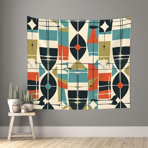 TOXOCMDKLE Ästhetischer Wandteppich, Wandteppich für Wohnzimmer, moderner Wandteppich aus der Mitte des Jahrhunderts, Heimdekoration, Decke, Wandkunst, Banner, Poster für Schlafzimmer, Wohnheim, 130 x TOXOCMDKLE Ästhetischer Wandteppich, Wandteppich für Wohnzimmer, moderner Wandteppich aus der Mitte des Jahrhunderts, Heimdekoration, Decke, Wandkunst, Banner, Poster für Schlafzimmer, Wohnheim, 130 x von TOXOCMDKLE