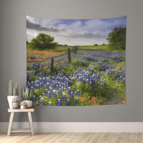 TOXOCMDKLE Wandteppich, ästhetischer Wandteppich, Wandteppich für Wohnzimmer, Texas, Bluebonnets, Landschaft, Wandteppich, Heimdekoration, Decke, Wandkunst, Banner, Poster für Schlafzimmer, Wohnheim TOXOCMDKLE Wandteppich, ästhetischer Wandteppich, Wandteppich für Wohnzimmer, Texas, Bluebonnets, Landschaft, Wandteppich, Heimdekoration, Decke, Wandkunst, Banner, Poster für Schlafzimmer, Wohnheim von TOXOCMDKLE
