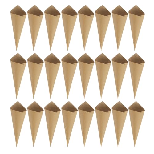 120st Konfetti- Aus Kraftpapier Einweg-lebensmittelkegel Kleine Blumenstrauß-papierkegel Konfetti-kegelhalter Waffeltütenhalter Fräulein Blütenblatt Getrocknete Rosen von TOYANDONA