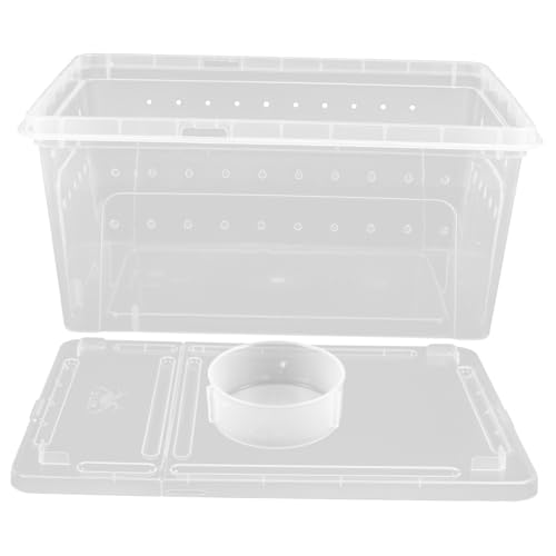 1Satz Reptilienbox Hochtransparente Zuchtbox für Spinnen Geckos Schlangen und Kleine Haustiere Futter und Transportbehältnis mit Belüftung Teiliges 1Satz Reptilienbox Hochtransparente Zuchtbox für Spinnen Geckos Schlangen und Kleine Haustiere Futter und Transportbehältnis mit Belüftung Teiliges von TOYANDONA