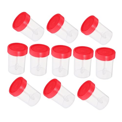 50Er Packung Stuhlbehälter Probenbecher für Stuhl Stuhlprobenbehälter Probenfläschchen konisches Zentrifugenröhrchen Tasse kunststoffbecher plastikgläser Musterbecher Testbecher TOYANDONA von TOYANDONA