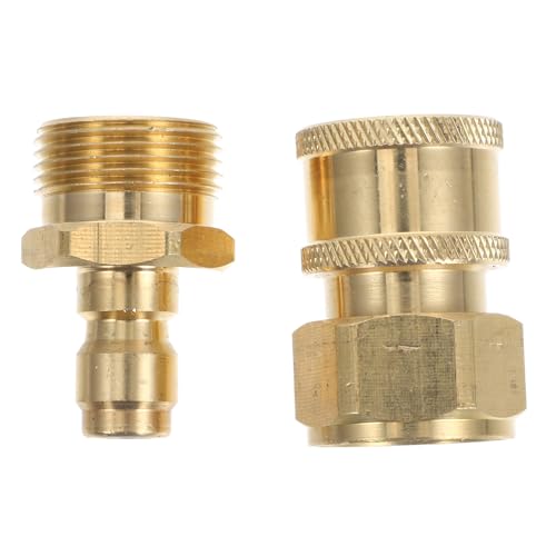TOYANDONA 1 Paar Hochdruckreiniger Adapter Set Messing Schnelle Verbindungsstücke für Externe Männliche und Weibliche Gewinde Robuste Tragbare und Langlebige Druckwaschmittel Anschlüsse TOYANDONA 1 Paar Hochdruckreiniger Adapter Set Messing Schnelle Verbindungsstücke für Externe Männliche und Weibliche Gewinde Robuste Tragbare und Langlebige Druckwaschmittel Anschlüsse von TOYANDONA