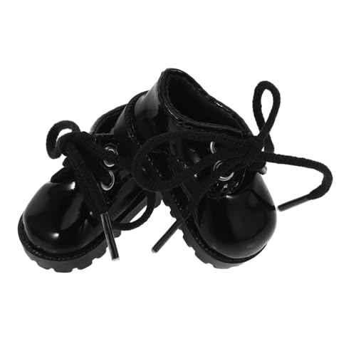 TOYANDONA 1paar Miniatur Puppenschuhe Accessoire Für Puppen Spielzeug Schuhe Schwarz Langlebig Verschönerung Ihrer Puppen Für Und Rollenspiele von TOYANDONA