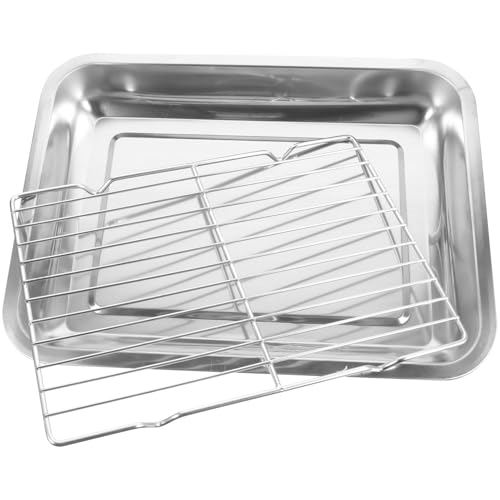 TOYANDONA 1 Satz Ablaufwanne aus Edelstahl Obstschale Hallo Speiseölbehälter mit Sieb klein snackteller Snack Teller Tee Set praktischer Obstteller Teller für Snacks Rostfreier Stahl Silver von TOYANDONA