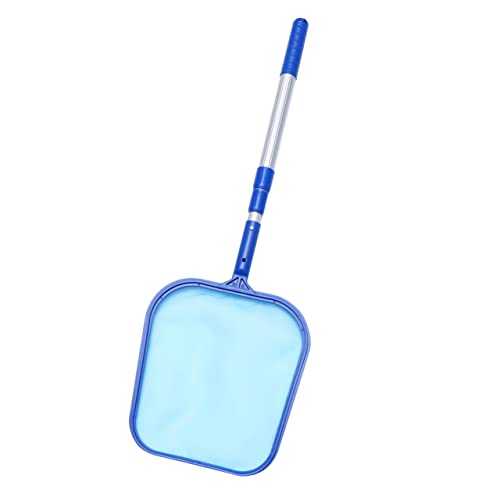 TOYANDONA 1 Satz Blattgitter Aluminiumpol Pool Flach Netze Abschöpfen Feines Poolnetz Swimmingpool -netzblatt Skimmer Rechen Reinigung Poolblattnetz Poolzubehör Plastik Blau von TOYANDONA