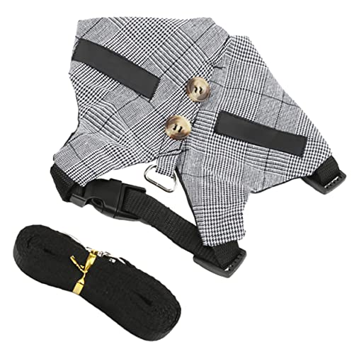 TOYANDONA 1 Satz Hamsterkleid Kleintiergeschirr hamsterleine hamsterzubehör Kaninchengeschenk Hamstergeschirr Kleintierzubehör Hasengeschirr Geschirr und Leine für Haustiere Polyester Grey von TOYANDONA