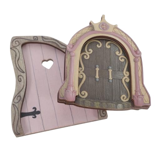 TOYANDONA 1 Satz Märchenhauszubehör Zahnfee Tür Feengartenzubehör Outdoor- Gartenbaum Feentür Türverzierung Miniatur-türschmuck Miniaturmodell Der Feentür Fairys Türen Hölzern 2 Stück von TOYANDONA