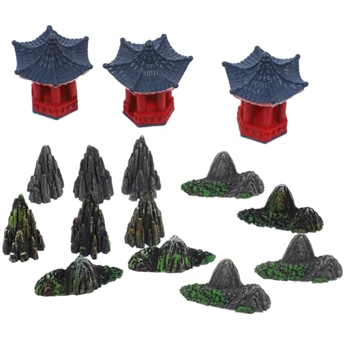 TOYANDONA 1 Satz Miniaturgarten Figuren mit Pavillon Dekoration Teiliges für Indoor und Outdoor für Bonsai Mikrolandschaften und Gartendekorationen von TOYANDONA